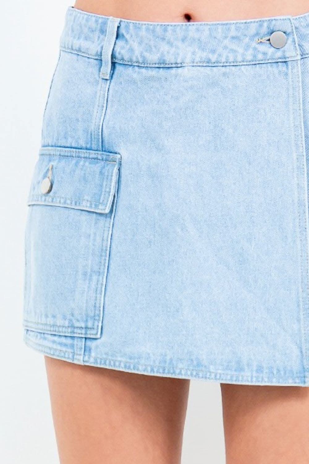 Chic cargo pocket mini skort - Love Salve